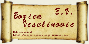 Božica Veselinović vizit kartica